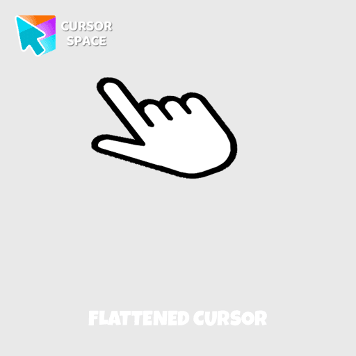 Flattened cursor pointer cursor